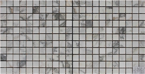 China Volakas Marble Mosaic,White Marble Mosaic Manufacture A120p-20a