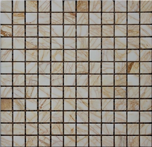 China Yellow Marble Mosaics Manufacture Square A044s-23