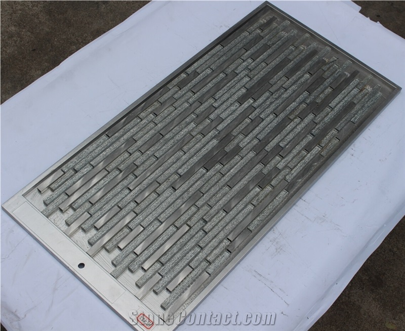 Glass Mixed Aluminium Mosaic Manufacture China 10x98/10x148/10x48mm H5422 Silk Road Metal