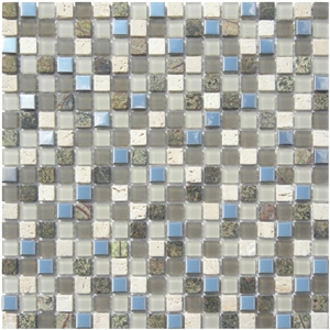 Glass Mixed Marble Mosaic Manufacture China 15x15x4mm Cadiz 904 Cadiz 4mm Mosaics