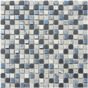 Glass Mixed Marble Mosaic Manufacture China 15x15x4mm Cadiz 905 Cadiz 4mm Mosaics