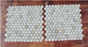 Oriental White Mosaic Manufacturer China Hexagon Nvot-W0061