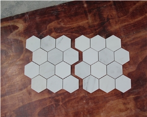Oriental White Mosaic Manufacturer China Hexagon White Nvot-W0071