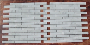 Oriental White Mosaic Manufacturer China Rectangle Nvot-W0064