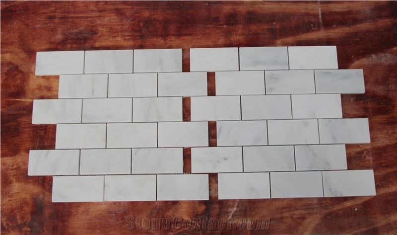 Oriental White Mosaic Manufacturer China Rectangle White Nvot-W0074