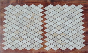 Oriental White Mosaic Manufacturer China Rhombus Nvot-W0054