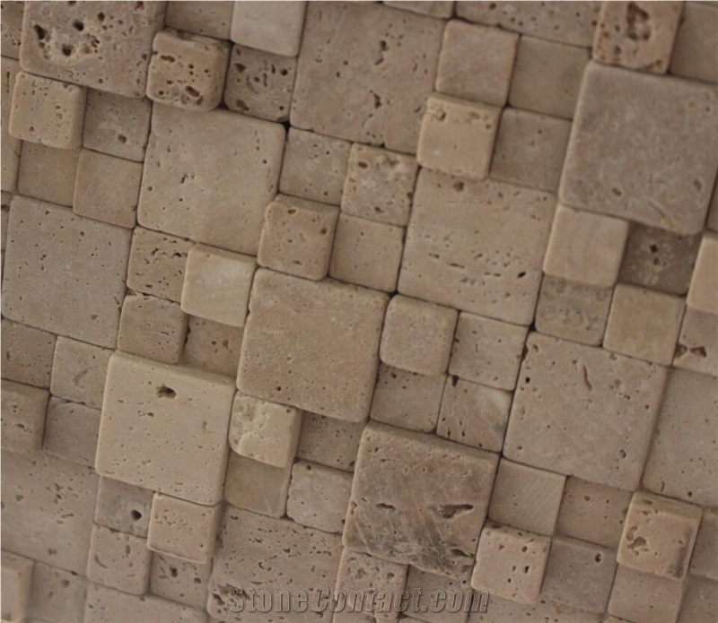 Travertine Mosaic Manufacture China Square A009gd