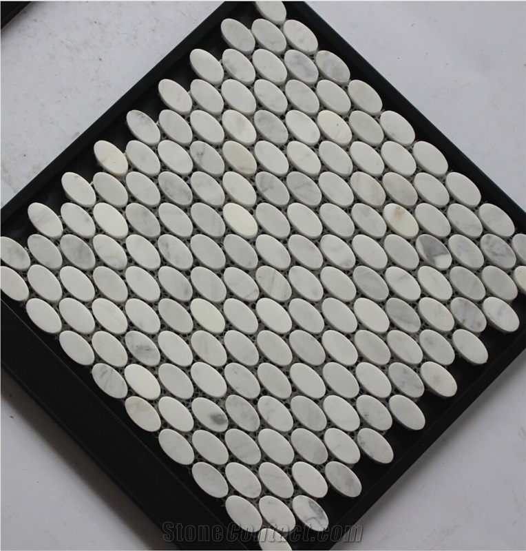 Volakas Marble Mosaic,White Marble Mosaic China Manufacture A037s