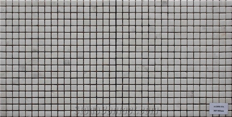 Volakas Marble Mosaic,White Marble Mosaic China Manufacture A120m-15a