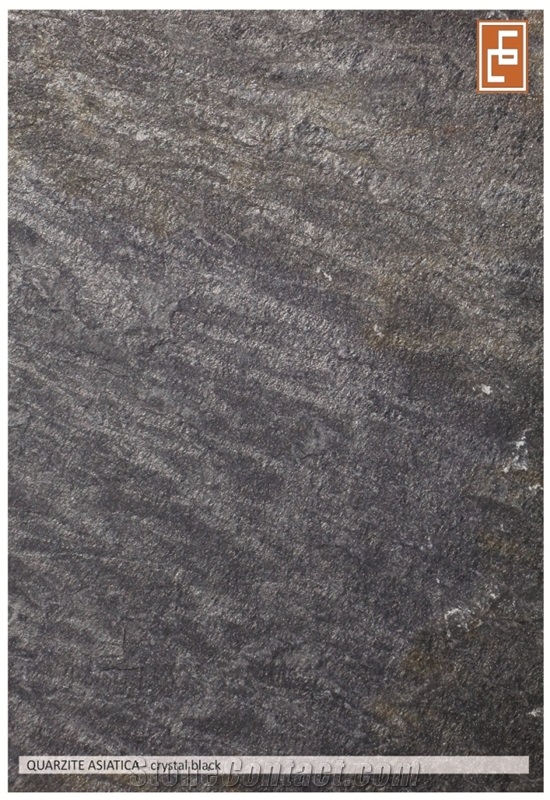 Crystal Black Quartzite Floor Tiles