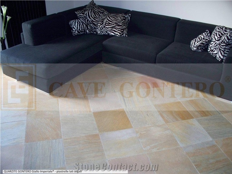 Giallo Imperiale Quartzite Floor Tiles