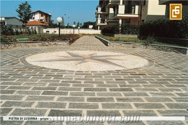 Pietra Di Luserna Grigio Cobble Stone, Pavement