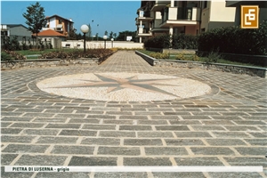 Pietra Di Luserna Grigio Cobble Stone, Pavement