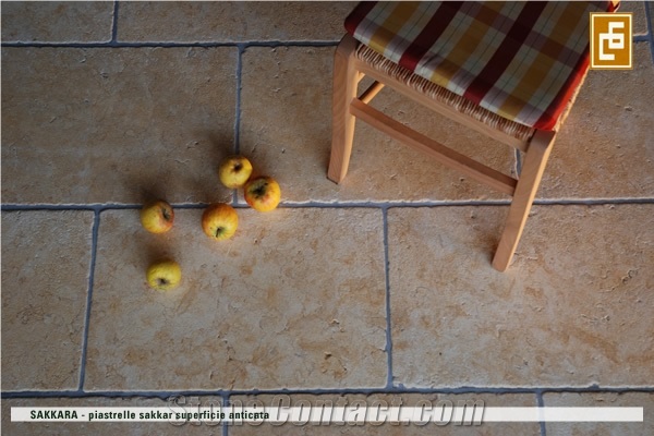 Sakkara Yellow Tumbled Floor Tiles
