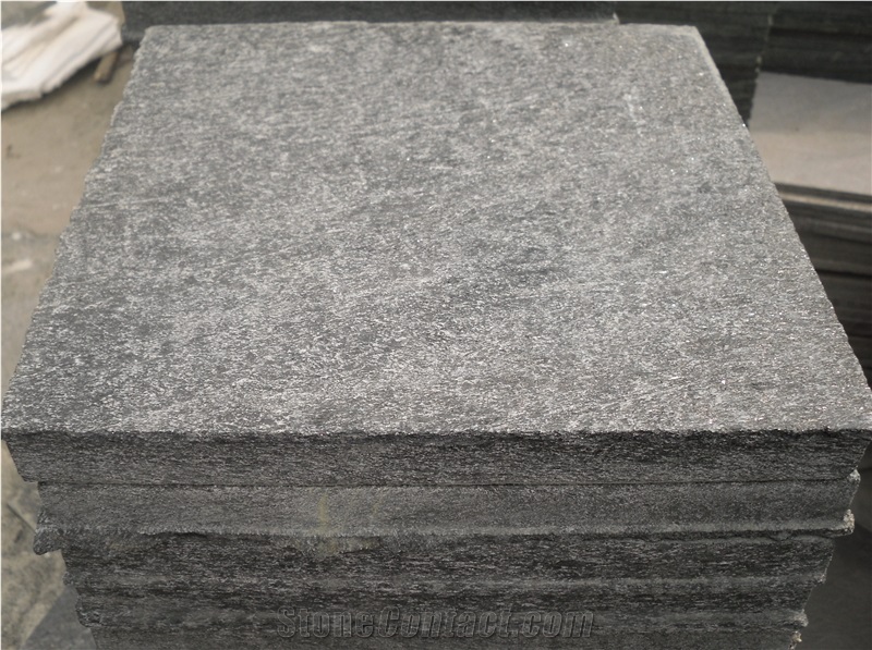 China Black Quartzite Slabs & Tiles