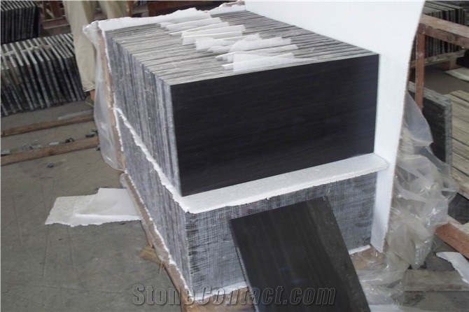China Imperial Wood Vein Marble ,Royal Wood Grain, Wooden Black Marble,Pure Black Marble,Black Wood Vein Marble Tiles & Slabs for Walling and Flooring