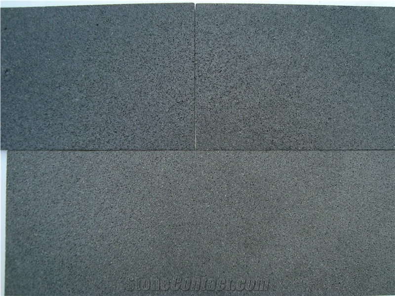 Hainan Black Basalt/Dark Basalt/ Sandblast Finish Floor Tile,Floor Coverings,Flooring Tile,Special Finishes Available
