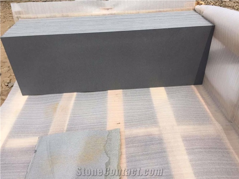 Honed Dark Bluestone Tiles&Slabs / China Black Bluestone for Walling ,Flooring,Interior&Exterior Decoration