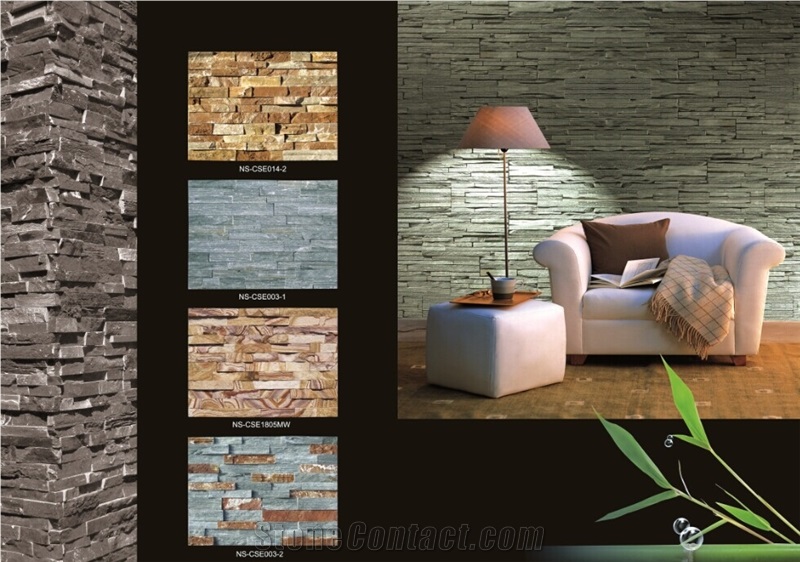 Slate/Ledge Stone/Stacked Stone/Veneer/Wall Cladding/Paving/Multicolor/Rusty