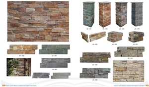 Slate/Ledge Stone/Veneer/Stacked Stone/Walling/Paving/Flooring/Multicolor/Splite/Natural/Rusty