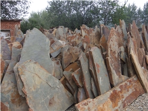 Slate Rondom Flagstone / Rusty Slate Flagstone / Landscaping Stones / Crazy Stone / Irregular Flagstone Landscape
