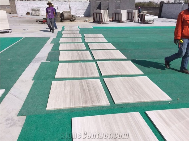 White Wood Vein / White Wooden Grainy Marble / China White Marble Tiles&Slabs for Walling and Flooring