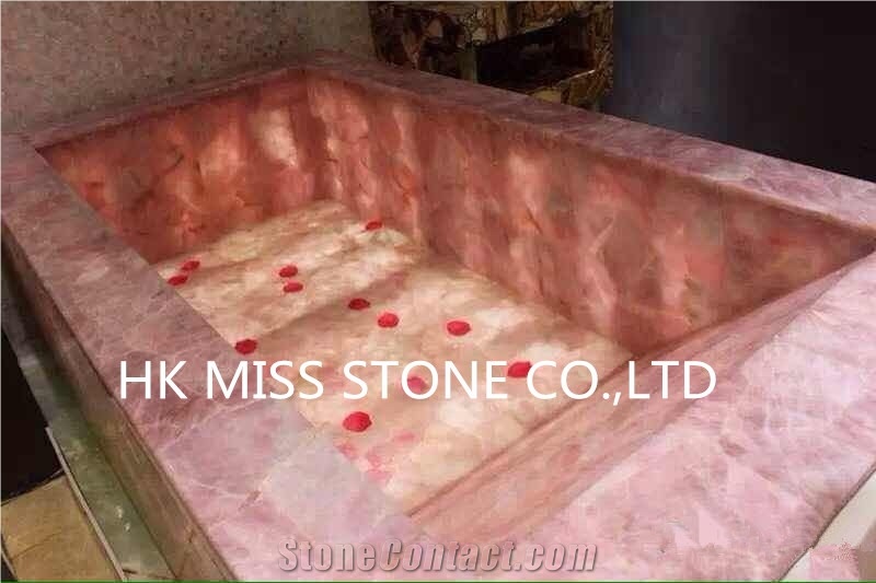 Pink Quartz Slabs&Pink Quartz Bathtub&Semi-Precious Raw&Pink Quartz Transparent&Pink Quartz Tiles
