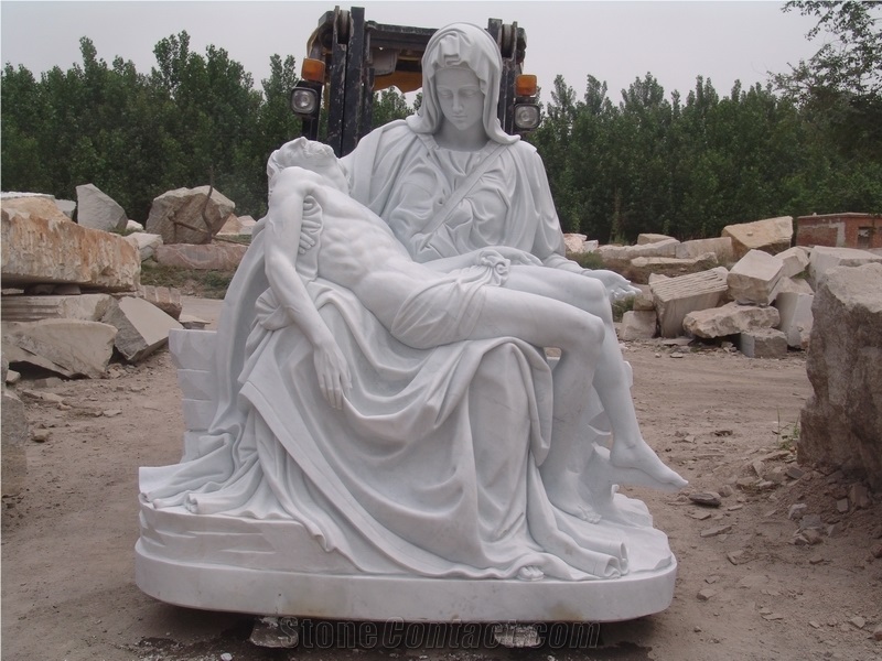 Polished China White Jade Sculpture,Human Statues,Western Style Sculpture