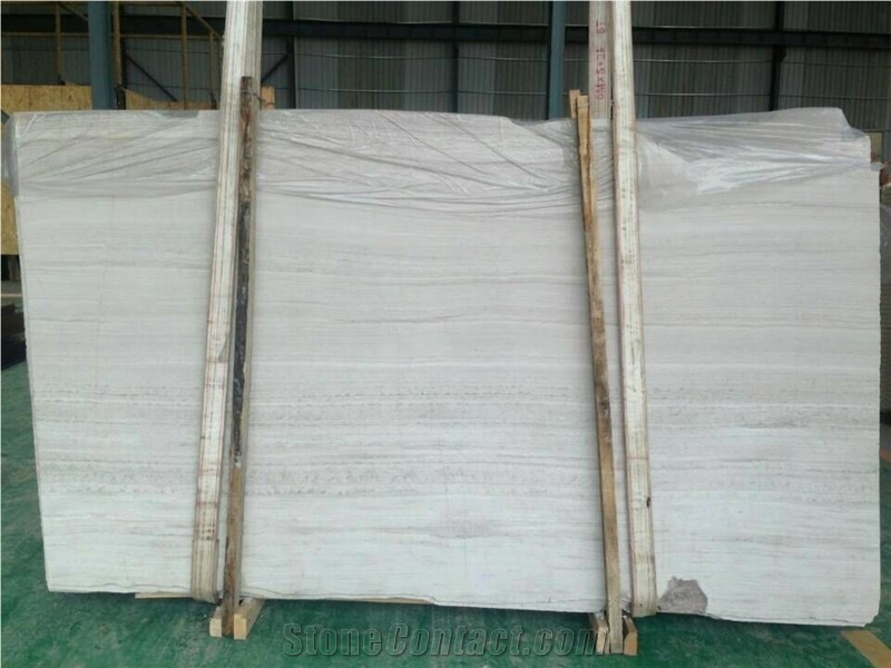 Polished China White Wood Marble,Wooden White Slabs,Quarry Owner