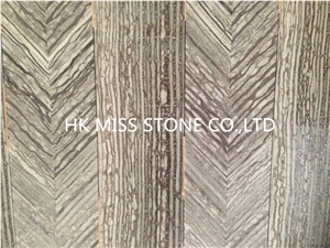 Polished Zebra Wooden Cut-To-Size,Tiles for Floor Coveirng,Wall Cladding,Black Vein Cutting Marble