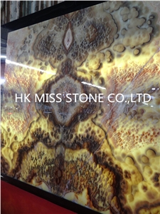 Wall Background Decoration Material,Lead Trendy Style and Luxury Multiple Onyx Slab/ Semi Precious Stone