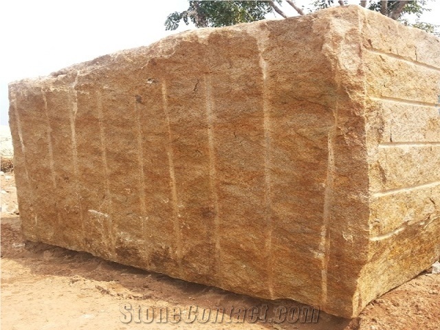 Beige India Granite Block,