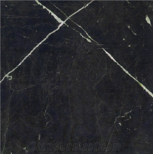 White Stripe in Black Marble Slabs & Tiles, China Black Marble