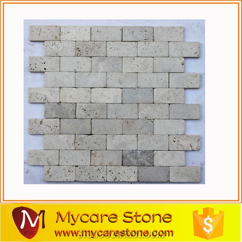 2015 Newly Grade a Travertine Mosaic for Decoration