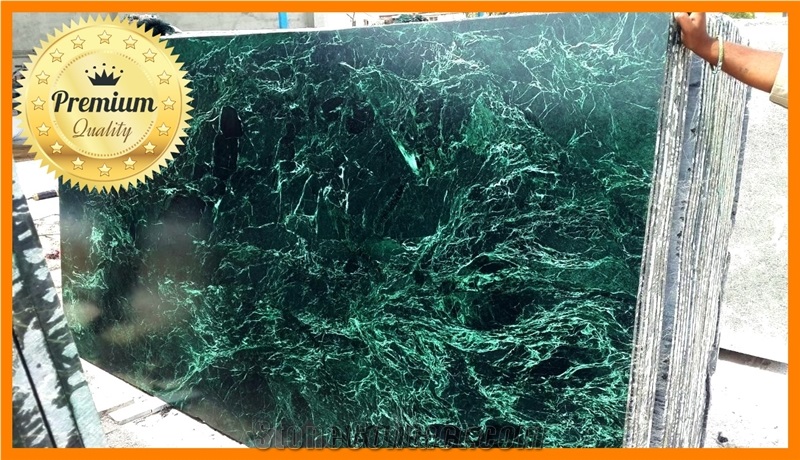 Spider Green Marble Slabs, India Green Marble Tiles & Slabs