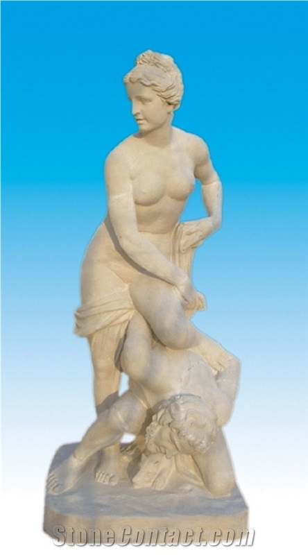 Ss-037, Beige Marble Sculpture & Statue