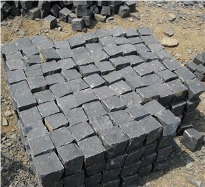 Vietnam Black Basalt Cobble Stone, Cube Stone
