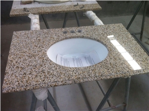 Granite Countertop, Shandong Rust Yellow Granite Bath Tops