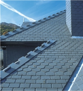 Blue Grey Roof Tiles Ir04, China Blue Grey Slate Roof Tiles
