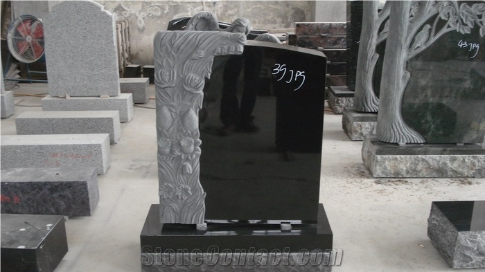 Monument & Tombstone Im10, Shanxi Black Granite Monument & Tombstone