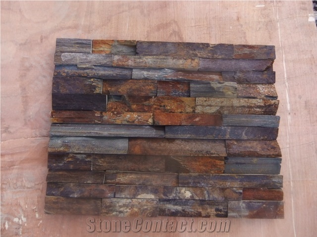 Multi Color Slate Ledges Ic02, China Multicolor Slate Cultured Stone
