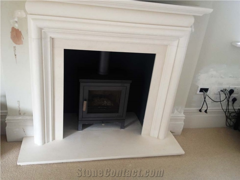 Perryfield Whitbed Limestone Sawn Classic Fireplace