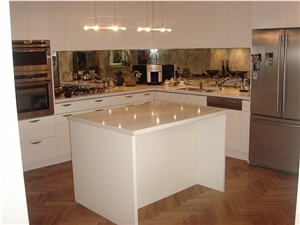 Beige Marble Kitchen Countertops