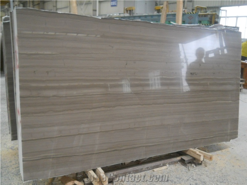 Athen Grey Wooden Vein Marble Tile Cut to Size, China Serpeggiante Wood Grain Slabs High Polished Wall Cladding Panel,Floor Covering Skirting Pattern