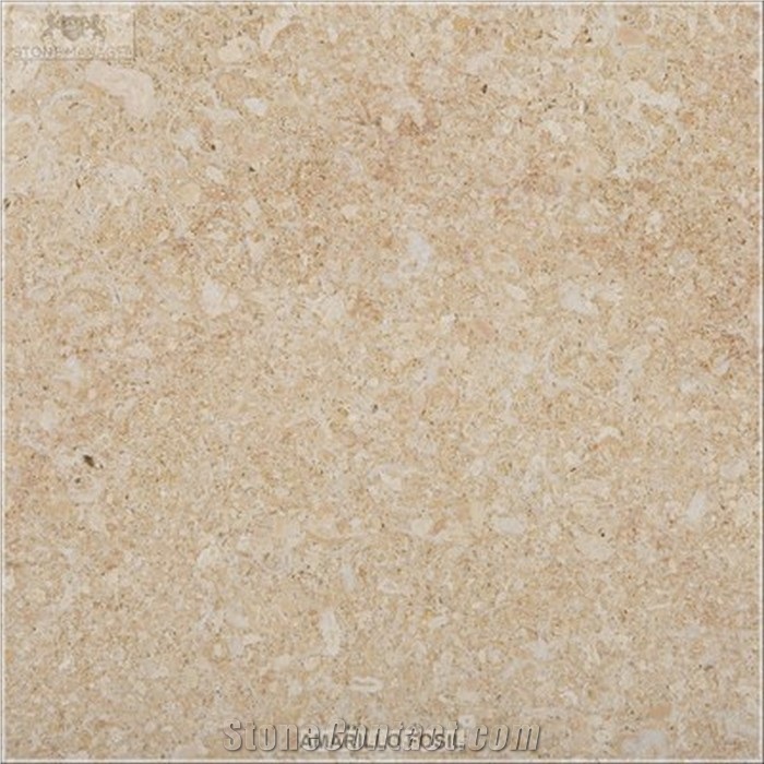 Amarillo Fosil Limestone Tiles & Slabs, Yellow Polished Limestone Floor Tiles, Wall Tiles