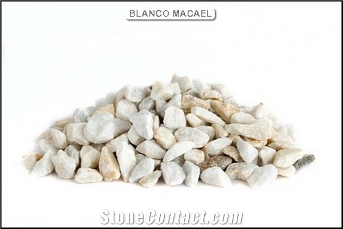 Blanco Macael Veta White Marble Pebble & Gravel