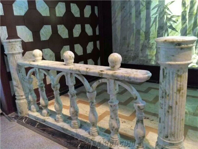 Green Marble Handrail , Slap-Up Decoration Stone,China Fancy Marble Prducts,Central Asia Jade Marble