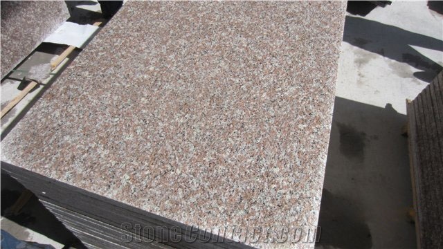 Polished Granite Tiles, 61cm X 61cm X 1.8cm, China Brown Red Granite G687, Cherry Pink, Peach Blossom Red, Floor Coving