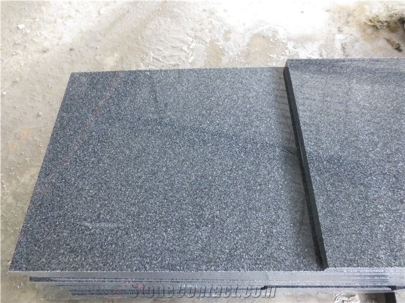 Seasame Black Big Flower, China G654 Black Granite Polished Tiles & Slabs, Cut to Size, Cut Project Slabs, Meet the Standard Of European