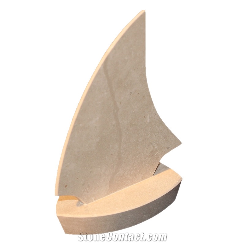 Sailboat Mini, Made Of Stone Masonry